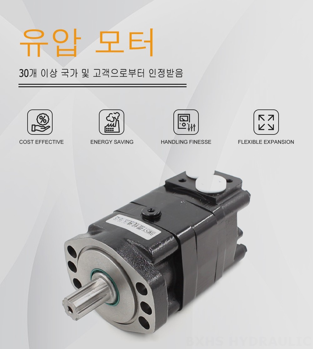 BMSY 사이클로이드 유압 모터 100 cc/r 50 Lpm 유압 모터